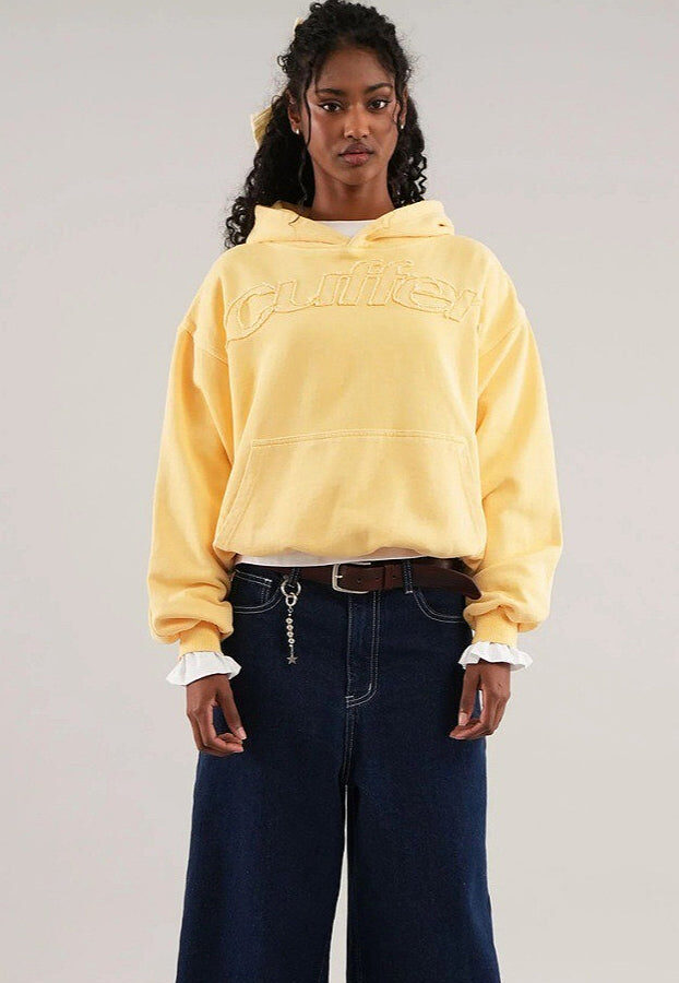 Solid 3D Letter Casual Longsleeve Hoodie